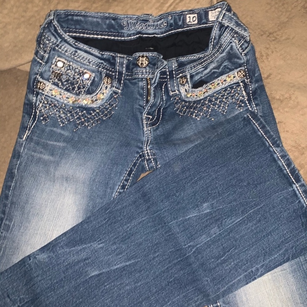 Girls Miss Me Bootcut Jeans